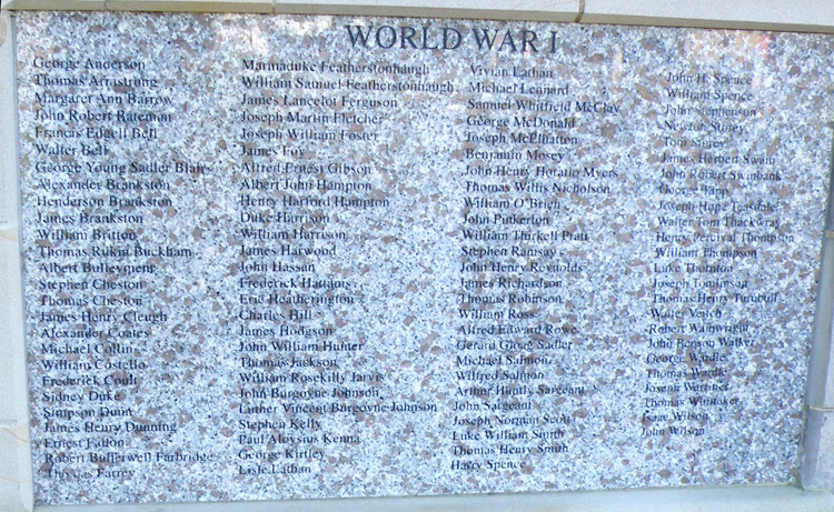 World War 1 Commemorations on the Lanchester War Memorial