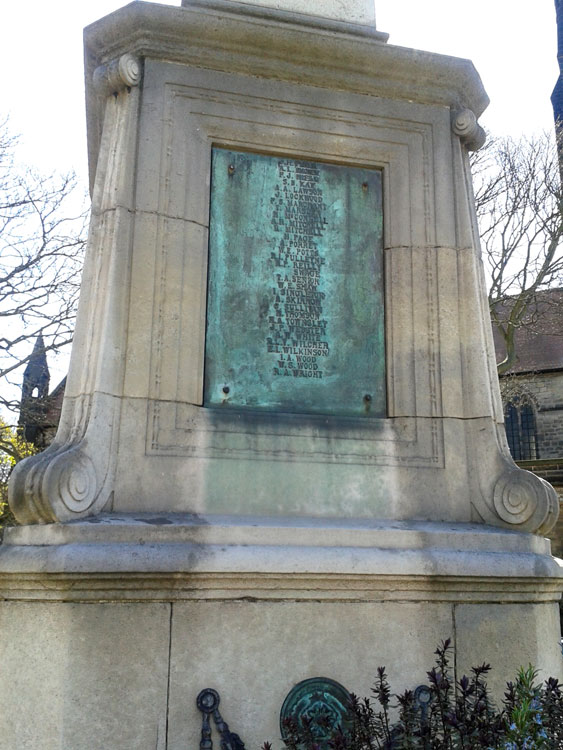 The Plaque on the Leeds (Headingly) War Memorial which Includes the Name of S B Kay