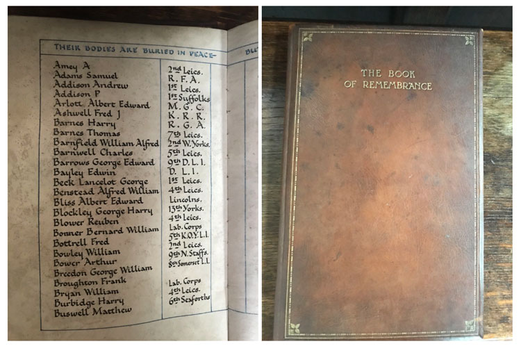 The Book of Remembrance in St. Margaret's Church, Leicester
