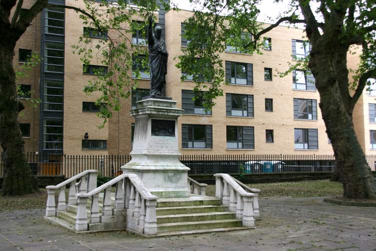 The First World War Memorial outside the Church of St. Anne, Limehouse (London)