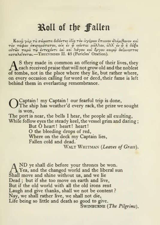 The Rollof the Fallen