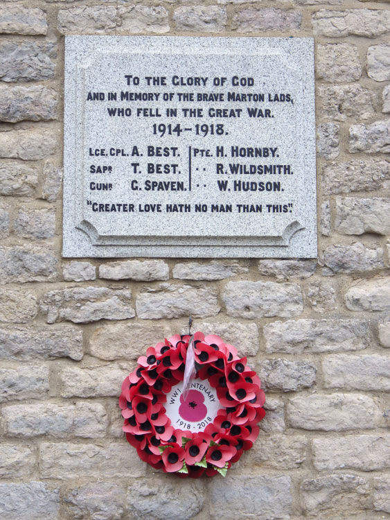 The First World War Memorial, the Mission Meeting Room