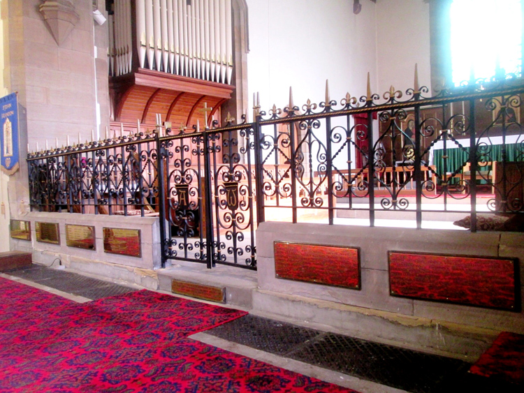The Communion Rail in St. John's Church, Meadowfield (Co. Durham)