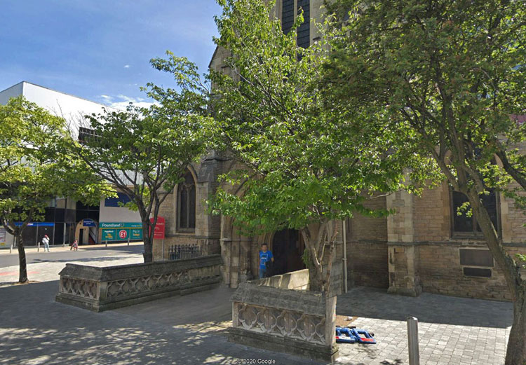 All Saints' Church, Middlesbrough - showing the Gjers Iron Works Memorial tablets (lower right)