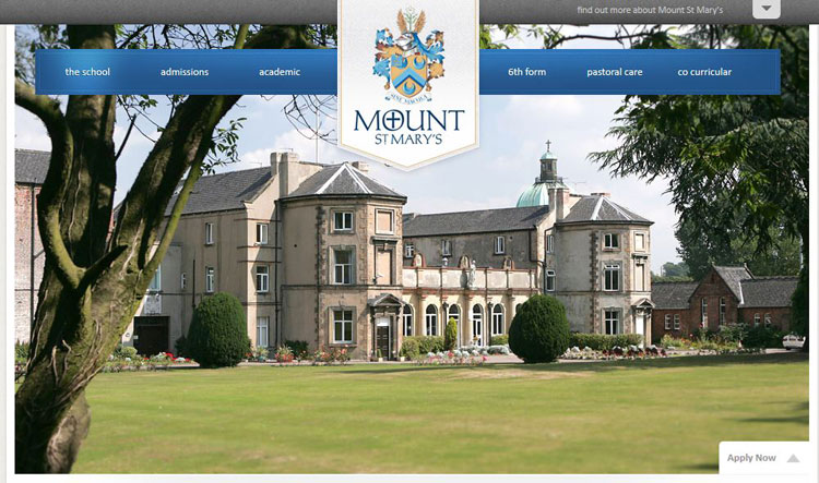 The website for Mount St. Mary's College (Our History), - select the above image to be taken to the website.