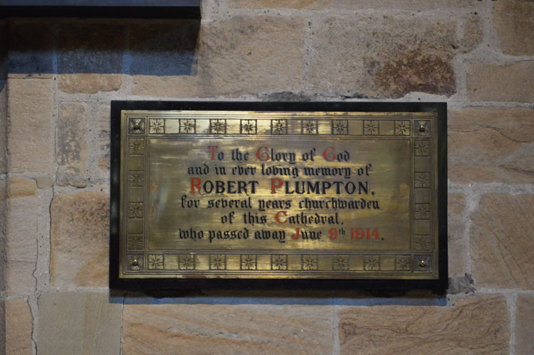 The Memorial to Robert Plumpton, Father of Lieutenant Robert Plumpton