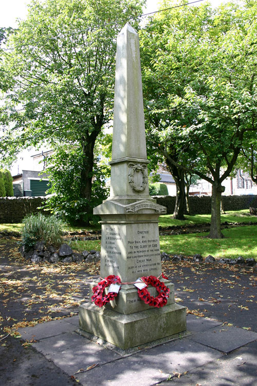 The War Memorial for Peak Dale (Derbyshire)