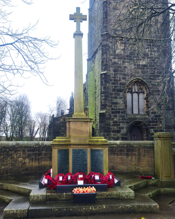 The Penistone War Memorial ioutside St. John's Church