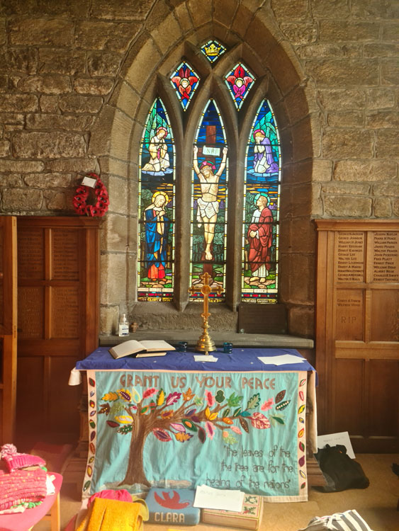 The First (Letf and Second (Right) World War Memorials in St. John's Church, Pensistone.