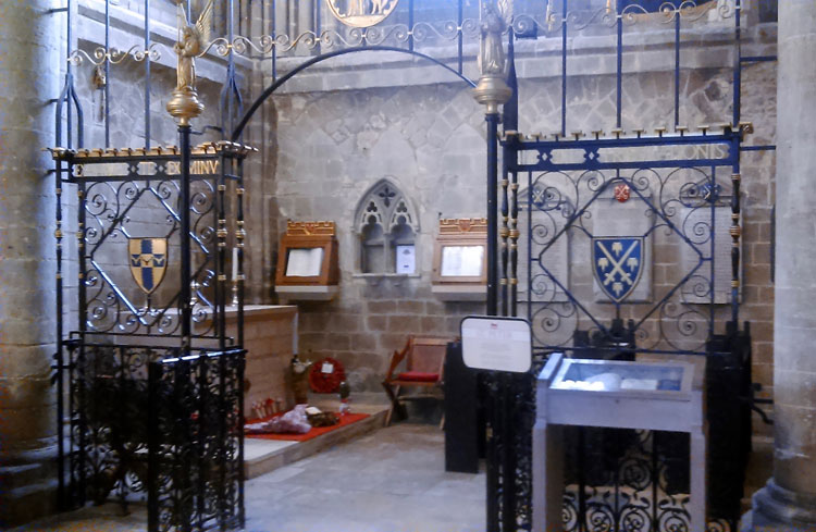 The War Memorials in St. Sprite's Chapel, Peterborough Cathedral (WW1 Memorial on the left)