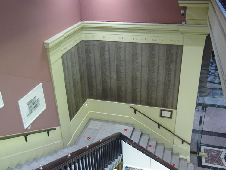 The War Memorial for Preston (Lancs) in the Harris Museum and Art Gallery