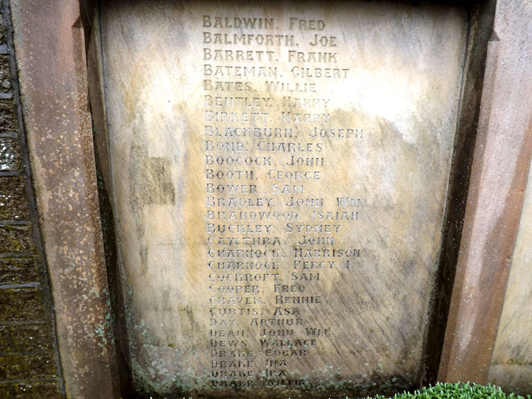 Waalace Dews Name on the Quuensbury War Memorial