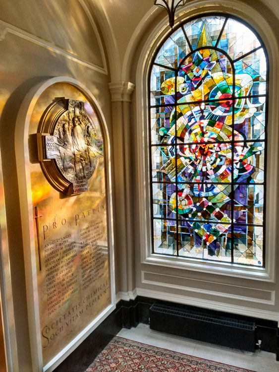 The First World War Memorial for the Chemical Society in the Royal Society of Chemistry in Burlington House, London