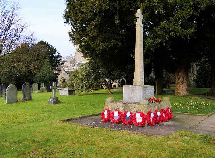 The Sedbergh War Memorial in St Andrew's Churchyard