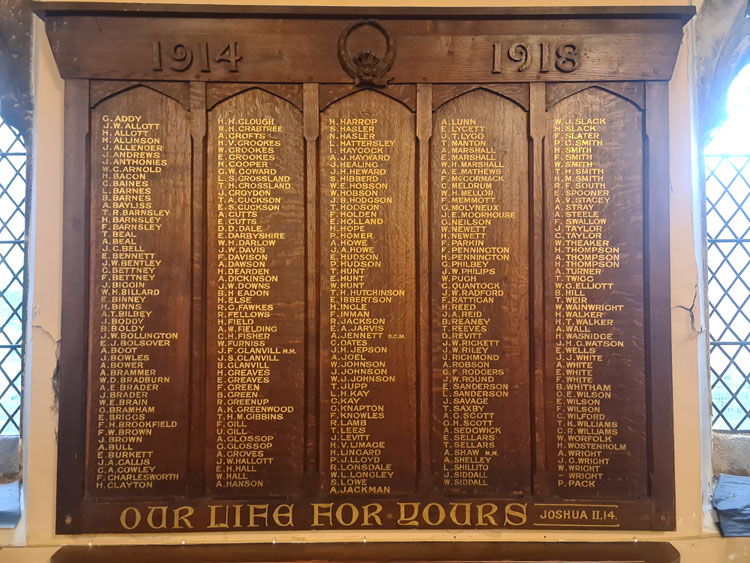 The First World War Memorial for St.Mary's Church