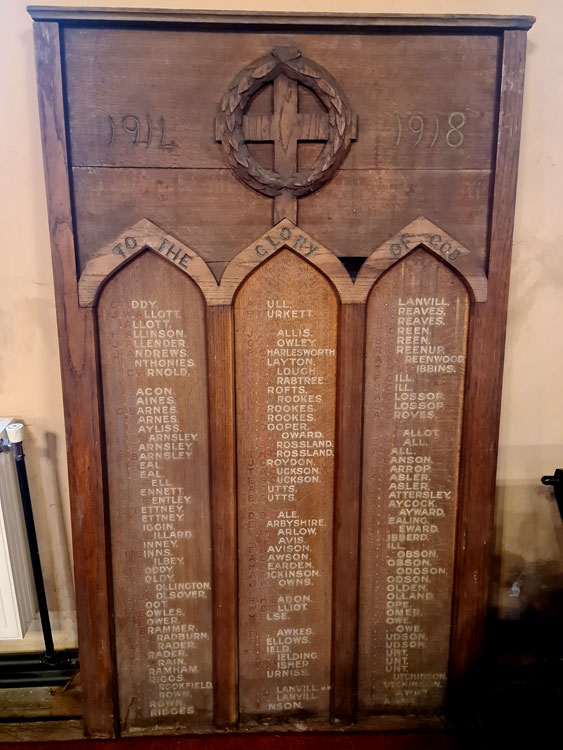 The First World War Memorial for St. Saviour's Church, Names A - H