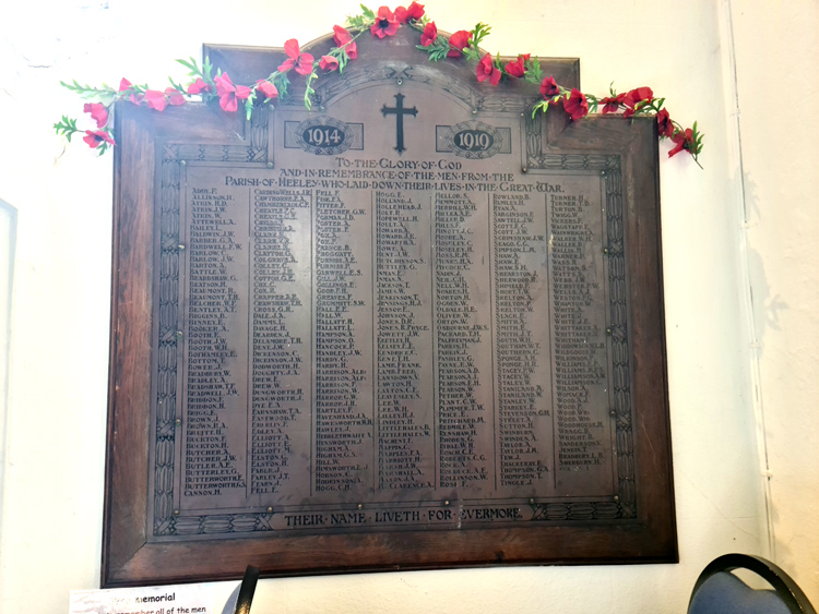 The First World War Memorial for Christ Church, Heeley (Sheffield)