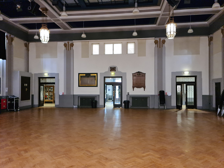 The two War Memorials inside the School Hall, High Storrs School (Sheffield)