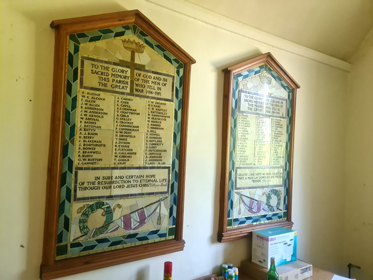 The First World War Memorial for St. Anne's Church, Netherthorpe, Sheffield