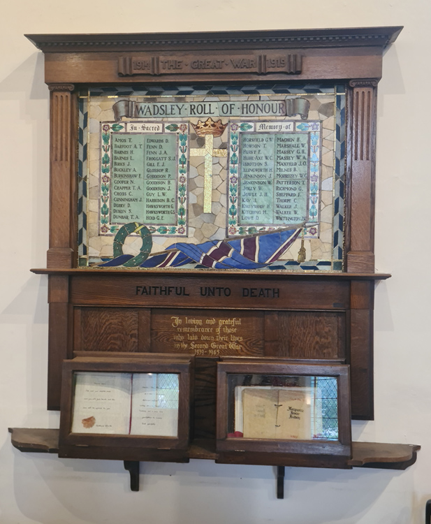 The First World War Memorial the Parish Church, Wadsley (Sheffield)