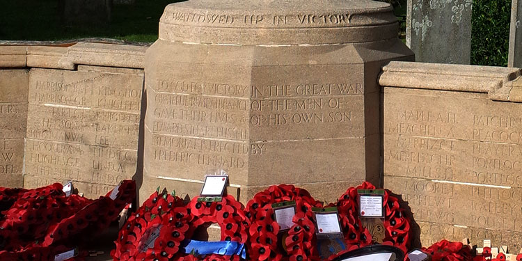 Detail of the War Memorial Outside the Church of St. Mary de Haura, Shoreham-by-Sea (West Sussex)