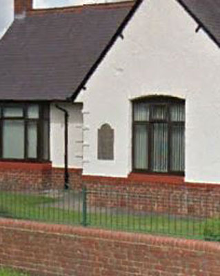 Detail showing location of one of the panels on the St. Helen’s Colliery Memorial Cottages