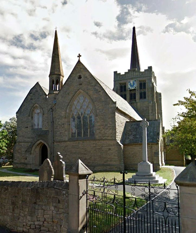 The War Memorial for Stanley, Co. Durham, in St. Andrew's Churchyard. 