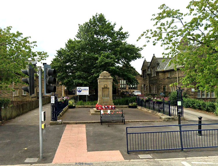 The Starbeck War Memorial at the entrance to Starbeck's Primary Acadamy