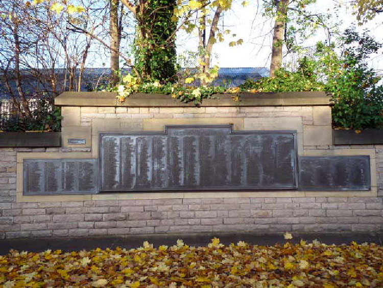 The Commemorative Plaques beside the Stretford (Manchester) Cenotaph