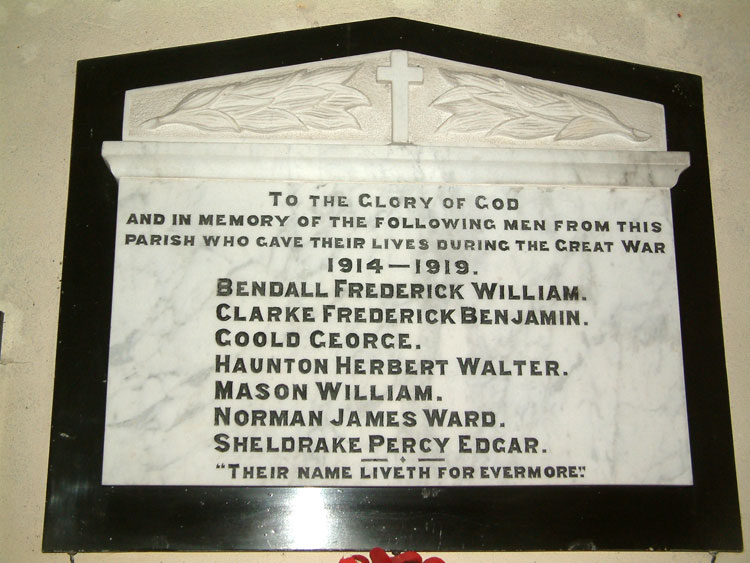The First World War Memorial, - Stuston (Suffolk), All Saints' Church