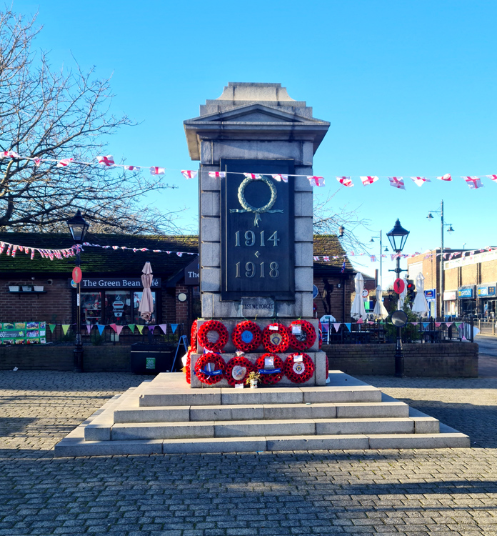 The Sunderland (Southwick) Cenotaph Outside the Green Bean Cafe