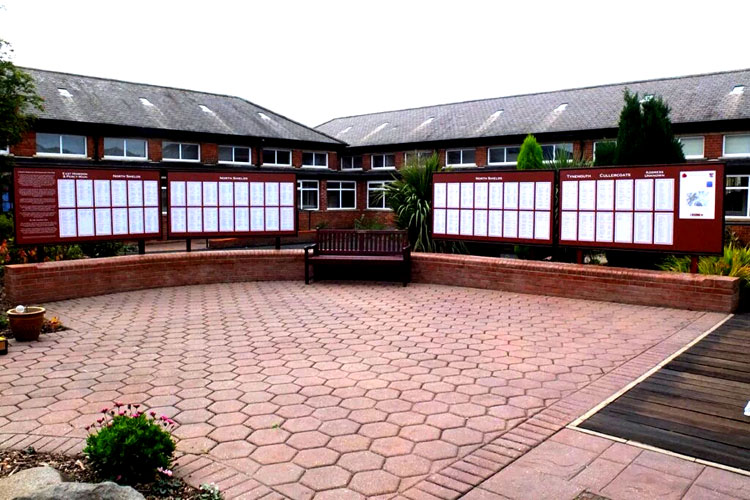 The First World War Memorial Wall in the Garden of the Linskill Community Centre - 1