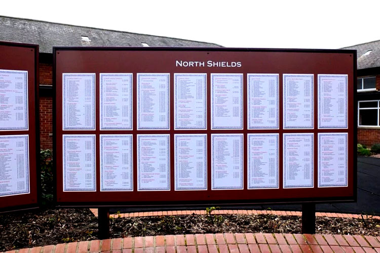 The First World War Memorial Wall in the Garden of the Linskill Community Centre - 2