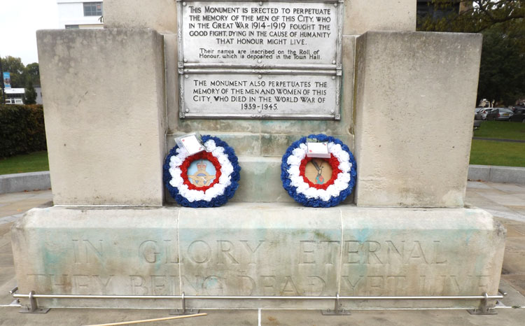The Dedication on the Wakefield War Memorial