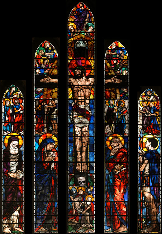 The Memorial Window of the Crucifixion in St. Luke's Church, Wallsend