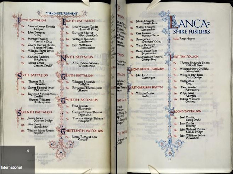 Commemorations for Soldiers of the 5th, 6th, 7th, 8th, 9th, 10th, 12th, 13th and Garrison Battalions