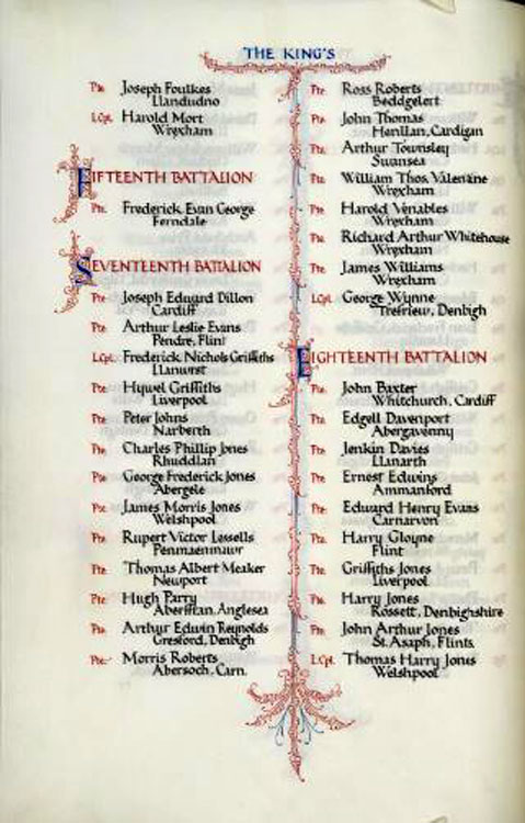 Commemorations for Soldiers of the 17th Battalion King's (Liverpool Regiment).
