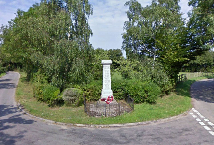The Wetheringsett War Memorial off Hockey Hill, Wetheringsett cum Brockford