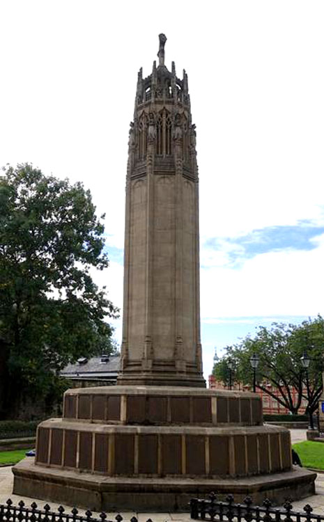 The War Memorial outside All Saints' Church, Wigan.