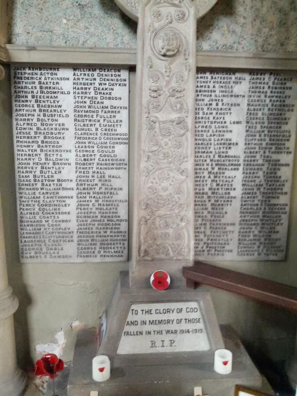 The First World War Memorial for Windhill, Christ Church