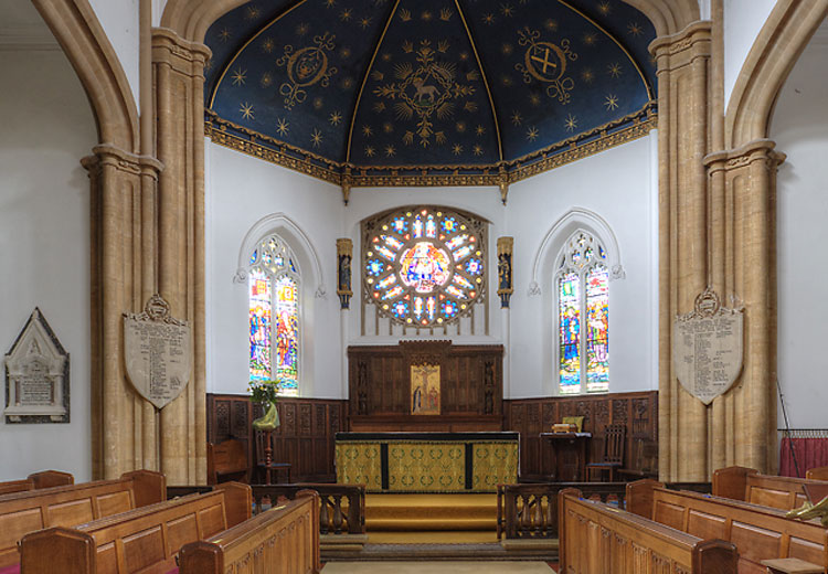 The Interior of St. Andrew's Church, Wiveliscombe, Showing the Two First World War Memorial Plaques