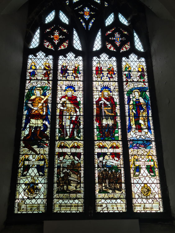 The Window in St. Mary's Church, Wombwell, Commemorating 2nd Lieutenant Joseph Spencer Mitchell, RFC,and the men of Mitchell Main Colliery