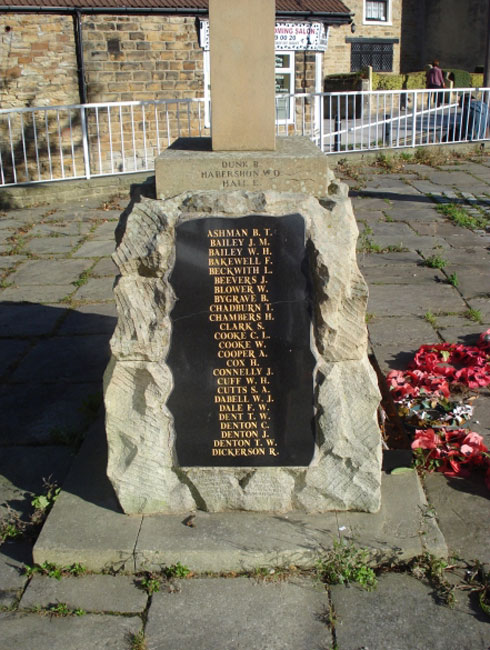 The Name of Private Cutts on the Woodhouse (Sheffield) War Memorial