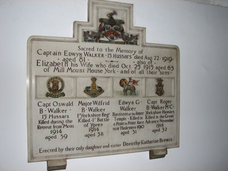 The Memorial to the Four Walker Brothers and Their Parents, - Holy Trinity Church (Micklegate), York